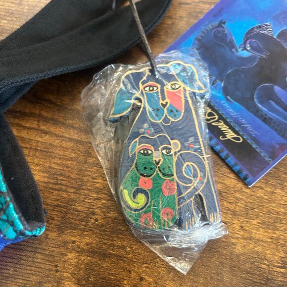 Vintage Laurel Burch Dogs Doggies Canine Family Small Tote Bag Purse NWT LB2073 - Picture 6 of 13